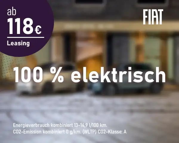 Fiat 500e – Dein perfekter Elektroflitzer Stylisch, effizient und 100 % elektrisch – jetzt ab 118 € im Leasing!